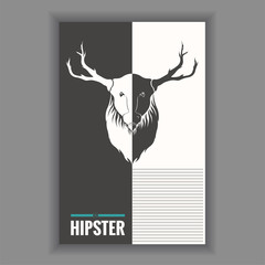 Hipster poster illustration. Retro vintage style - Vector