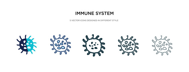 immune system icon in different style vector illustration. two colored and black immune system vector icons designed in filled, outline, line and stroke style can be used for web, mobile, ui