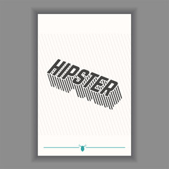 Hipster poster illustration. Retro vintage style - Vector