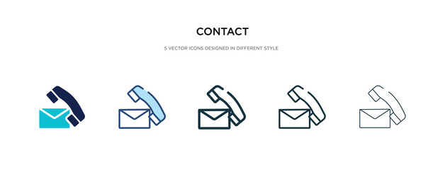 contact icon in different style vector illustration. two colored and black contact vector icons designed in filled, outline, line and stroke style can be used for web, mobile, ui