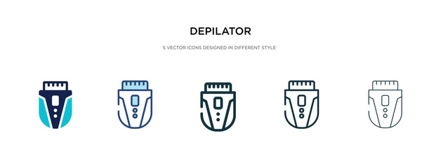 depilator icon in different style vector illustration. two colored and black depilator vector icons designed in filled, outline, line and stroke style can be used for web, mobile, ui