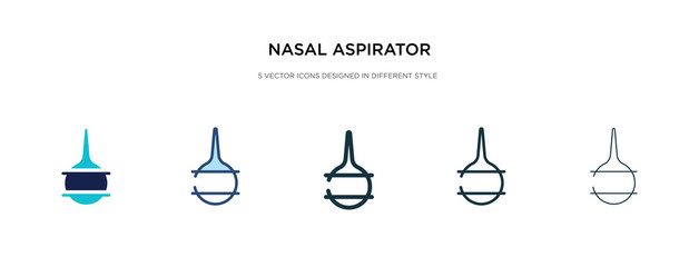 nasal aspirator icon in different style vector illustration. two colored and black nasal aspirator vector icons designed in filled, outline, line and stroke style can be used for web, mobile, ui