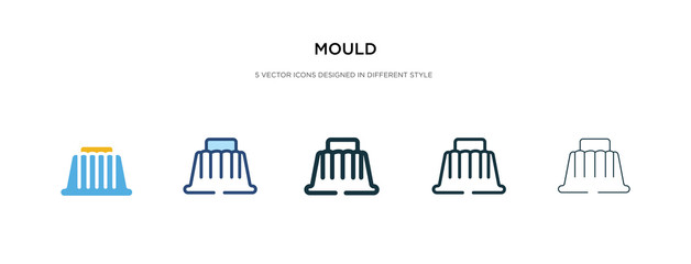 mould icon in different style vector illustration. two colored and black mould vector icons designed in filled, outline, line and stroke style can be used for web, mobile, ui