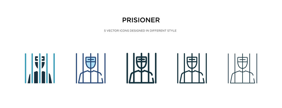 prisioner icon in different style vector illustration. two colored and black prisioner vector icons designed in filled, outline, line and stroke style can be used for web, mobile, ui