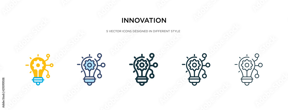 Wall mural innovation icon in different style vector illustration. two colored and black innovation vector icon - Wall murals