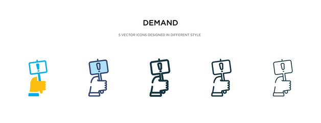 demand icon in different style vector illustration. two colored and black demand vector icons designed in filled, outline, line and stroke style can be used for web, mobile, ui