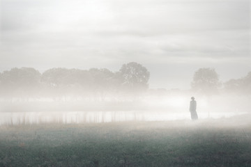 fog over lake