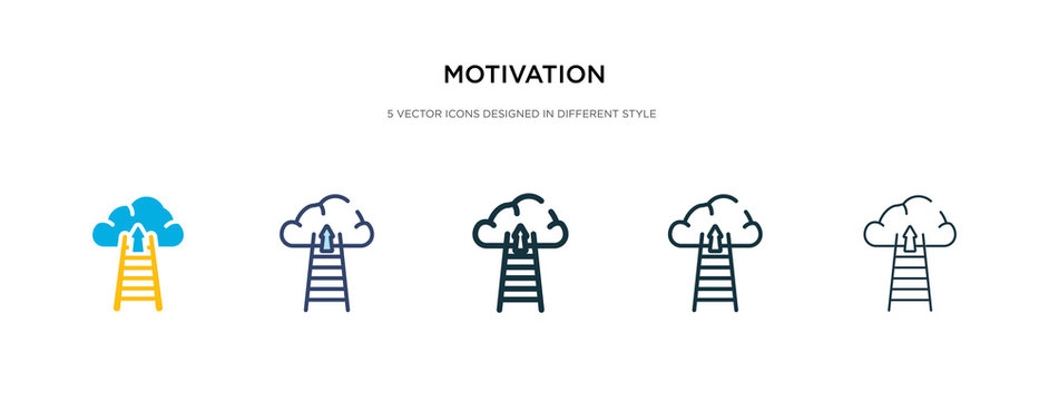 motivation icon in different style vector illustration. two colored and black motivation vector icons designed in filled, outline, line and stroke style can be used for web, mobile, ui