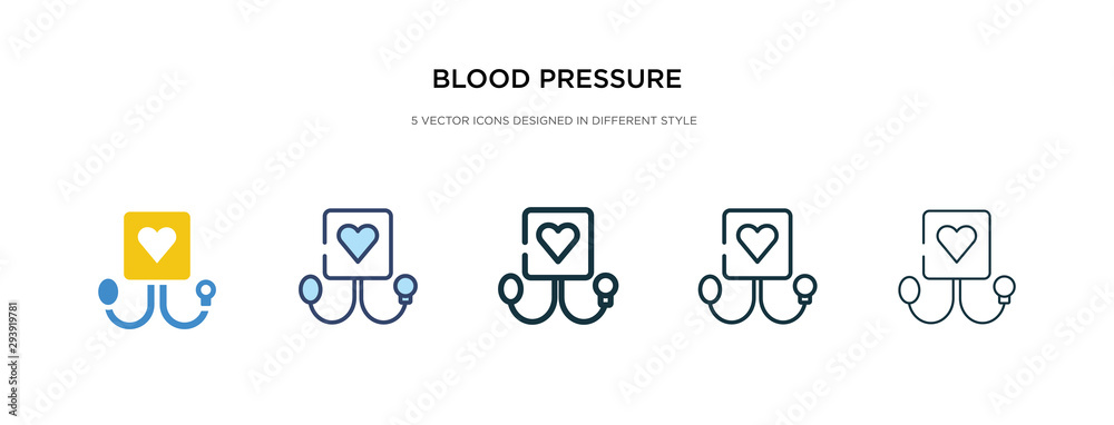 Wall mural blood pressure icon in different style vector illustration. two colored and black blood pressure vec