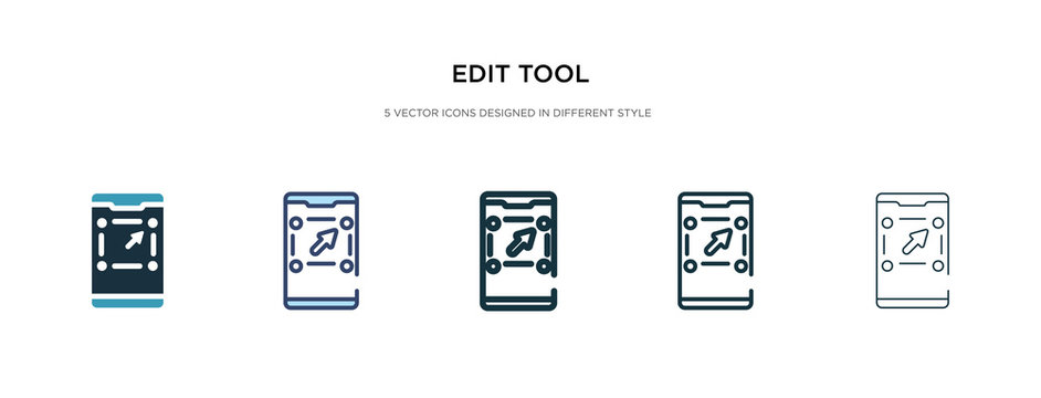 edit tool icon in different style vector illustration. two colored and black edit tool vector icons designed in filled, outline, line and stroke style can be used for web, mobile, ui
