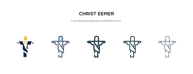 christ eemer icon in different style vector illustration. two colored and black christ eemer vector icons designed in filled, outline, line and stroke style can be used for web, mobile, ui