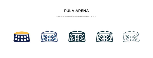 pula arena icon in different style vector illustration. two colored and black pula arena vector icons designed in filled, outline, line and stroke style can be used for web, mobile, ui