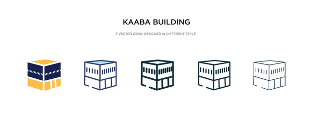 kaaba building icon in different style vector illustration. two colored and black kaaba building vector icons designed in filled, outline, line and stroke style can be used for web, mobile, ui