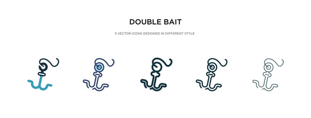 double bait icon in different style vector illustration. two colored and black double bait vector icons designed in filled, outline, line and stroke style can be used for web, mobile, ui