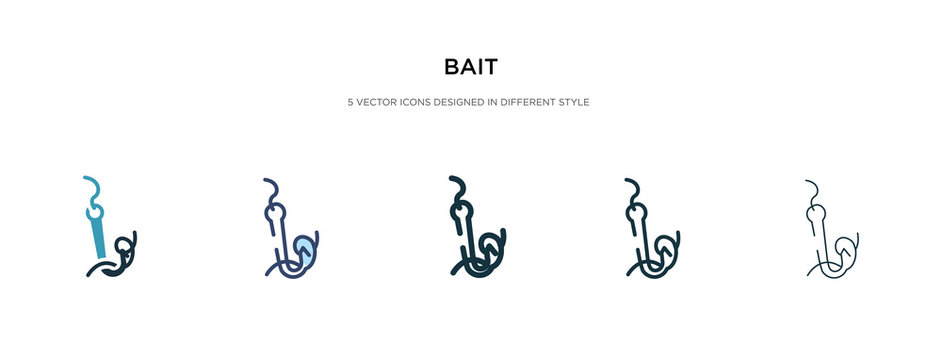 bait icon in different style vector illustration. two colored and black bait vector icons designed in filled, outline, line and stroke style can be used for web, mobile, ui