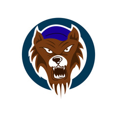 Head wolf icon vector illustration design template