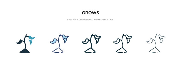 grows icon in different style vector illustration. two colored and black grows vector icons designed in filled, outline, line and stroke style can be used for web, mobile, ui
