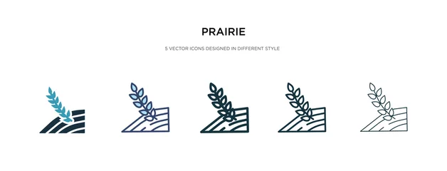 Foto op Plexiglas prairie icon in different style vector illustration. two colored and black prairie vector icons designed in filled, outline, line and stroke style can be used for web, mobile, ui © zaurrahimov
