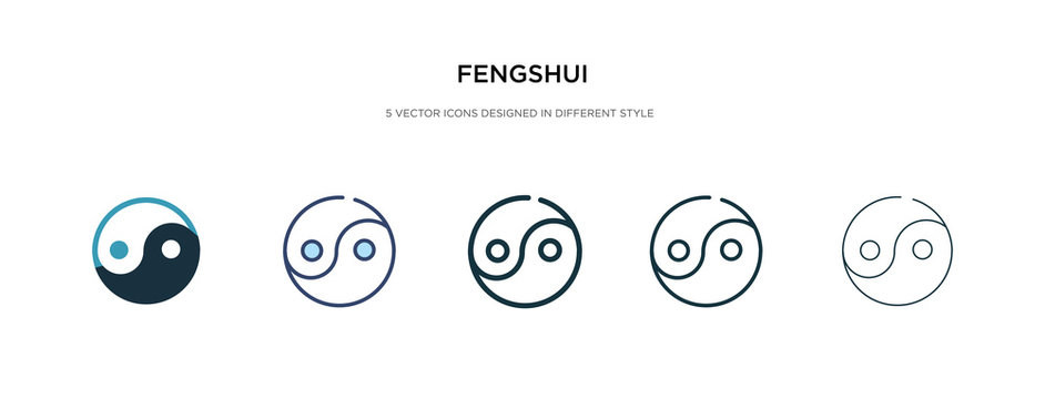 fengshui icon in different style vector illustration. two colored and black fengshui vector icons designed in filled, outline, line and stroke style can be used for web, mobile, ui