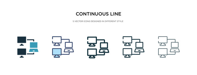 continuous line icon in different style vector illustration. two colored and black continuous line vector icons designed in filled, outline, line and stroke style can be used for web, mobile, ui