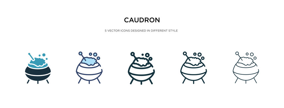 caudron icon in different style vector illustration. two colored and black caudron vector icons designed in filled, outline, line and stroke style can be used for web, mobile, ui