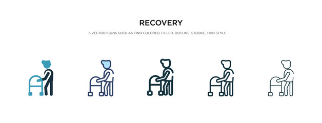 recovery icon in different style vector illustration. two colored and black recovery vector icons designed in filled, outline, line and stroke style can be used for web, mobile, ui