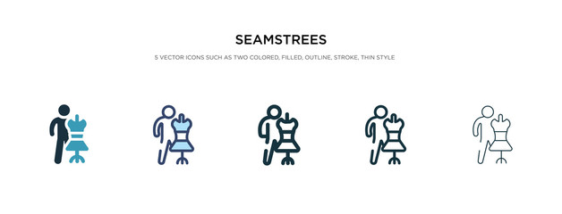 seamstrees icon in different style vector illustration. two colored and black seamstrees vector icons designed in filled, outline, line and stroke style can be used for web, mobile, ui
