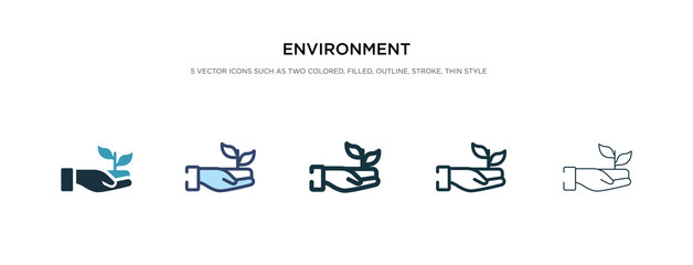 environment icon in different style vector illustration. two colored and black environment vector icons designed in filled, outline, line and stroke style can be used for web, mobile, ui