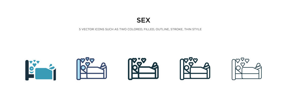 sex icon in different style vector illustration. two colored and black sex vector icons designed in filled, outline, line and stroke style can be used for web, mobile, ui