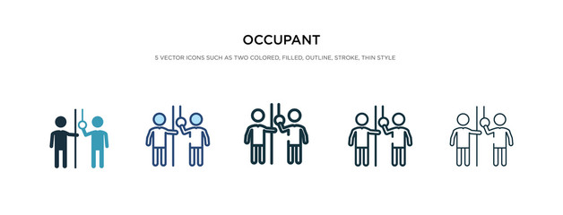 occupant icon in different style vector illustration. two colored and black occupant vector icons designed in filled, outline, line and stroke style can be used for web, mobile, ui