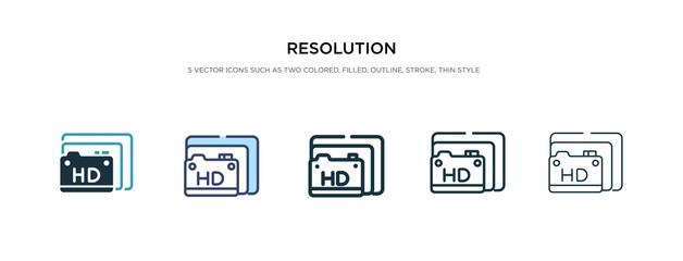 resolution icon in different style vector illustration. two colored and black resolution vector icons designed in filled, outline, line and stroke style can be used for web, mobile, ui