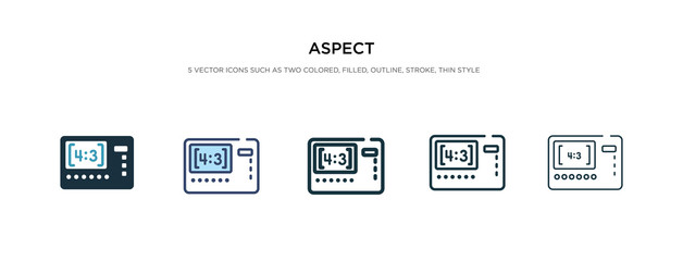 aspect icon in different style vector illustration. two colored and black aspect vector icons designed in filled, outline, line and stroke style can be used for web, mobile, ui