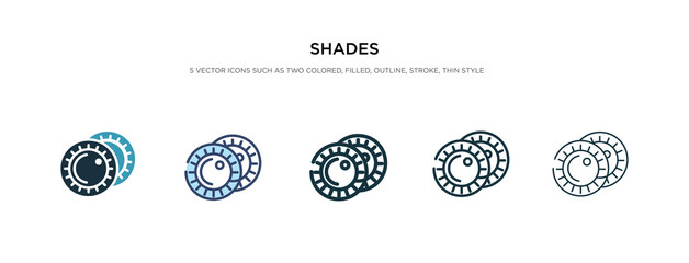 shades icon in different style vector illustration. two colored and black shades vector icons designed in filled, outline, line and stroke style can be used for web, mobile, ui