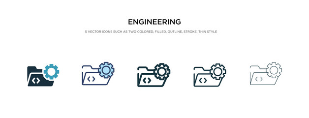 engineering icon in different style vector illustration. two colored and black engineering vector icons designed in filled, outline, line and stroke style can be used for web, mobile, ui