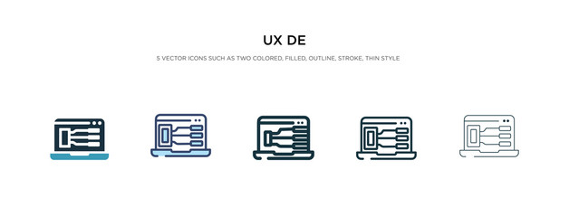 ux de icon in different style vector illustration. two colored and black ux de vector icons designed in filled, outline, line and stroke style can be used for web, mobile, ui