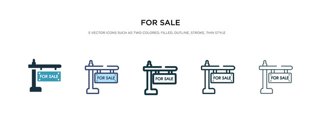 for sale icon in different style vector illustration. two colored and black for sale vector icons designed in filled, outline, line and stroke style can be used for web, mobile, ui
