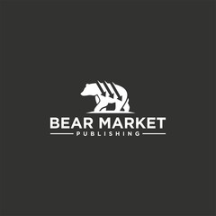Vector Logo Bear Market Creative Concept