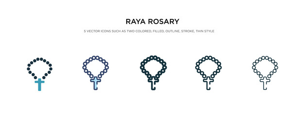 raya rosary icon in different style vector illustration. two colored and black raya rosary vector icons designed in filled, outline, line and stroke style can be used for web, mobile, ui
