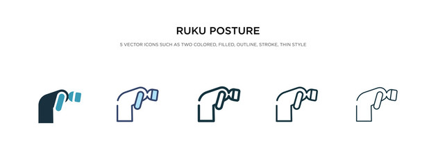 ruku posture icon in different style vector illustration. two colored and black ruku posture vector icons designed in filled, outline, line and stroke style can be used for web, mobile, ui