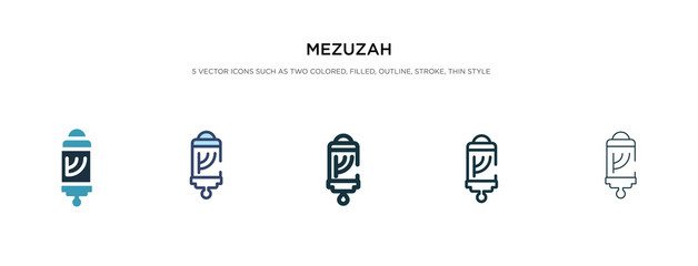 Fototapeta na wymiar mezuzah icon in different style vector illustration. two colored and black mezuzah vector icons designed in filled, outline, line and stroke style can be used for web, mobile, ui