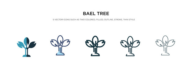 bael tree icon in different style vector illustration. two colored and black bael tree vector icons designed in filled, outline, line and stroke style can be used for web, mobile, ui