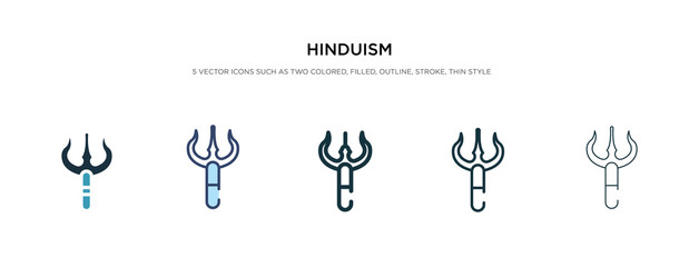 hinduism icon in different style vector illustration. two colored and black hinduism vector icons designed in filled, outline, line and stroke style can be used for web, mobile, ui