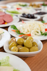 greek salad with olives and cheese
