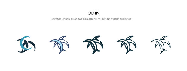 odin icon in different style vector illustration. two colored and black odin vector icons designed in filled, outline, line and stroke style can be used for web, mobile, ui