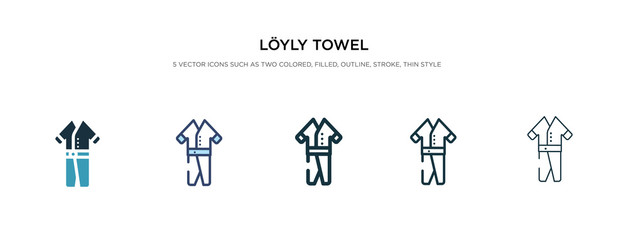löyly towel icon in different style vector illustration. two colored and black löyly towel vector icons designed in filled, outline, line and stroke style can be used for web, mobile, ui