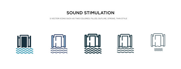 sound stimulation icon in different style vector illustration. two colored and black sound stimulation vector icons designed in filled, outline, line and stroke style can be used for web, mobile, ui