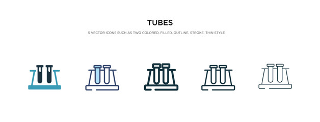 tubes icon in different style vector illustration. two colored and black tubes vector icons designed in filled, outline, line and stroke style can be used for web, mobile, ui