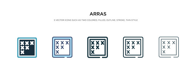 arras icon in different style vector illustration. two colored and black arras vector icons designed in filled, outline, line and stroke style can be used for web, mobile, ui