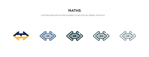 maths icon in different style vector illustration. two colored and black maths vector icons designed in filled, outline, line and stroke style can be used for web, mobile, ui