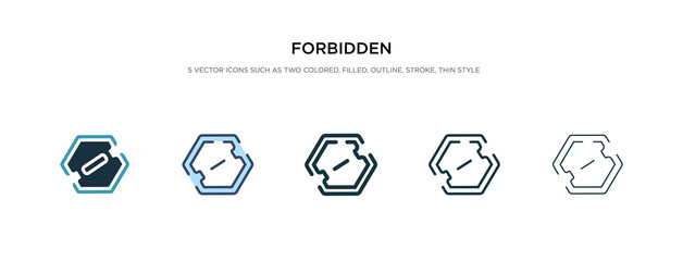 forbidden icon in different style vector illustration. two colored and black forbidden vector icons designed in filled, outline, line and stroke style can be used for web, mobile, ui